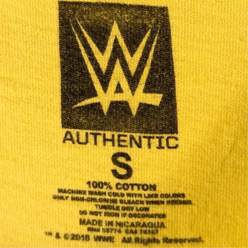 WWE Hulkamania T Shirt Womens Small Yellow Hulk Hogan Graphic Tee Wrestling - Picture 2 of 3